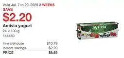 Costco Activia yogurt offer