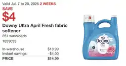 Costco Downy ultra april fresh fabric softener offer