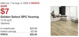 Costco Golden Select SPC flooring offer