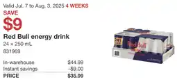 Costco Red Bull energy drink offer