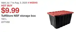 Costco TuffStore NSF storage box offer