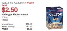 Costco Kellogg's Vector cereal offer