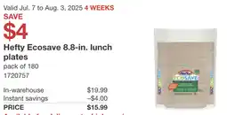 Costco Hefty Ecosave lunch plates offer