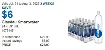 Costco Glacéau Smartwater offer