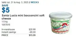 Costco Santa Lucia mini bocconcini soft cheese offer