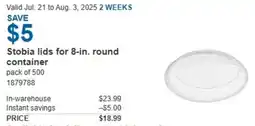 Costco Stobia lids for round container offer