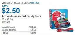 Costco Airheads assorted candy bars offer