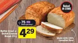 IGA Butter crust or dutch crunch bread offer