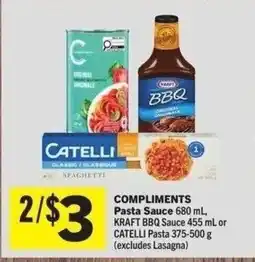 IGA Compliments pasta sauce offer