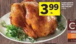 IGA Compliments whole chickens air chilled offer