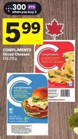 IGA Compliments sliced cheeses offer