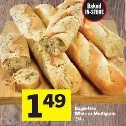 IGA Baguettes white or multigrain offer