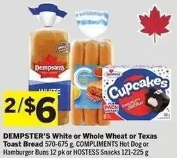 IGA Dempster's white or whole wheat or texas toast bread offer