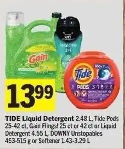 IGA Tide liquid detergent offer
