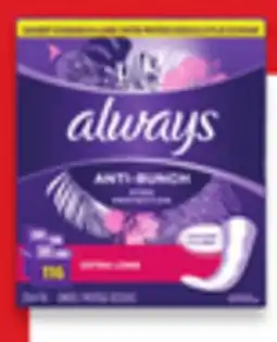 Walmart Always Maxi pads 36s - 60s or liners 116s - 216s offer