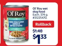 Walmart Ol'Roy wet dog food offer