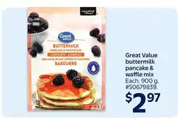 Walmart Great Value buttermilk pancake & waffle mix offer