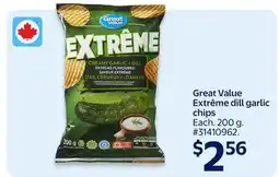 Walmart Great Value Extreme dill garlic chips offer