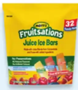Walmart Mott's Fruitsations juice ice bars offer
