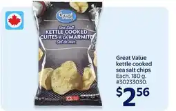Walmart Great Value kettle cooked sea salt chips offer