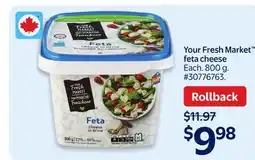 Walmart Your Fresh Market feta cheese offer