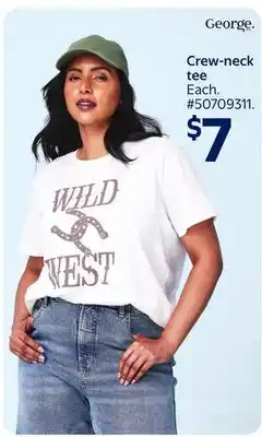 Walmart Crew-neck tee offer
