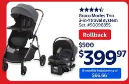 Walmart Graco Modes Trio 3-in-1 Travel System offer