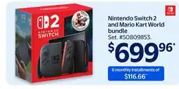 Walmart Nintendo Switch 2 and Mario Kart World bundle offer