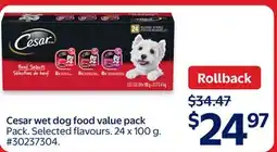 Walmart Cesar Wet Dog Food Value Pack offer
