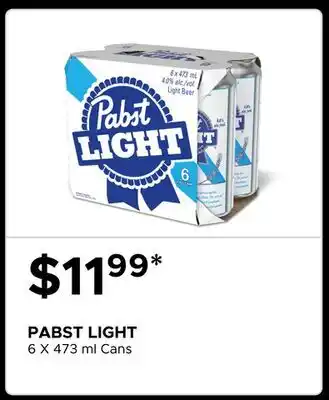 The Beer Store PABST LIGHT offer