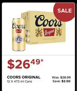 The Beer Store Coors Original offer