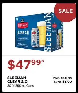 The Beer Store SLEEMAN CLEAR 2.0 offer