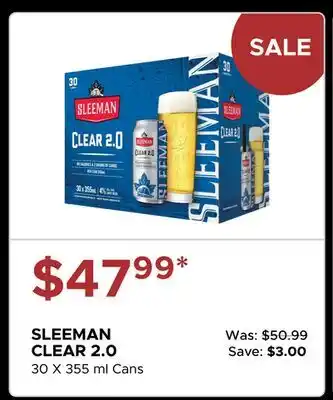 The Beer Store SLEEMAN CLEAR 2.0 offer
