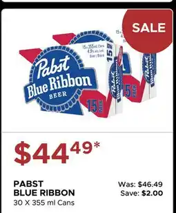 The Beer Store PABST BLUE RIBBON offer