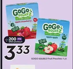 Sobeys GOGO SQUEEZ Fruit Pouches offer