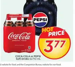 Sobeys COCA-COLA or PEPSI Soft Drinks offer