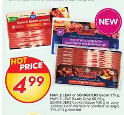 Sobeys MAPLE LEAF or SCHNEIDERS Bacon offer