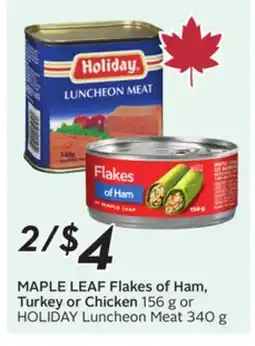 Sobeys MAPLE LEAF Flakes of Ham, Turkey or Chicken offer