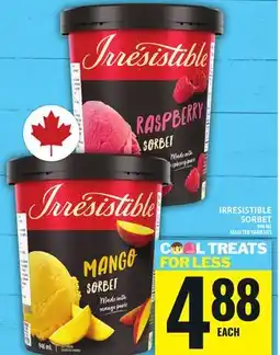 Food Basics IRRESISTIBLE SORBET offer