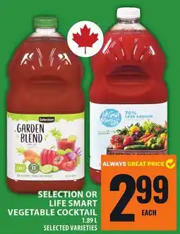 Food Basics SELECTION OR LIFE SMART VEGETABLE COCKTAIL offer