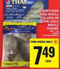 Food Basics NORTHERN KING WHOLE TILAPIA OR THAI GOLD WHOLE SHRIMP offer