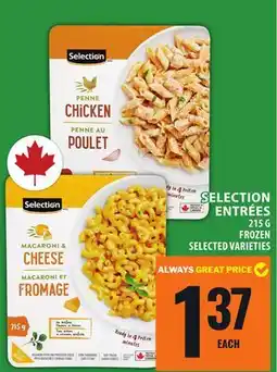 Food Basics SELECTION ENTRÉES offer