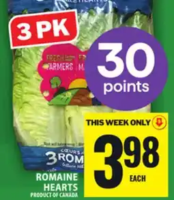 Food Basics ROMAINE HEARTS offer