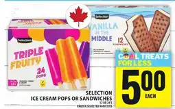 Food Basics SELECTION ICE CREAM POPS OR SANDWICHES offer