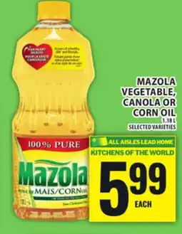 Food Basics MAZOLA VEGETABLE, CANOLA OR CORN OIL offer