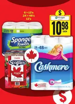 Food Basics SPONGE TOWELS OR SCOTTIES OR CASHMERE offer