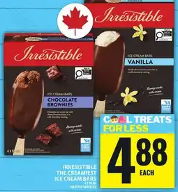Food Basics IRRESISTIBLE THE CREAMIEST ICE CREAM BARS offer