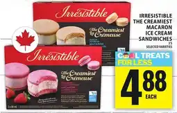 Food Basics IRRESISTIBLE THE CREAMIEST MACARON ICE CREAM SANDWICHES offer