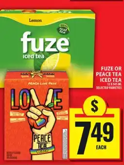 Food Basics FUZE OR PEACE TEA ICED TEA offer