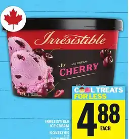 Food Basics IRRESISTIBLE ICE CREAM OR NOVELTIES offer